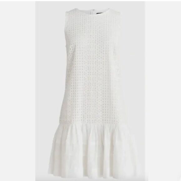 J. Crew Pleated-hem shift dress in eyelet - Picture 1 of 6